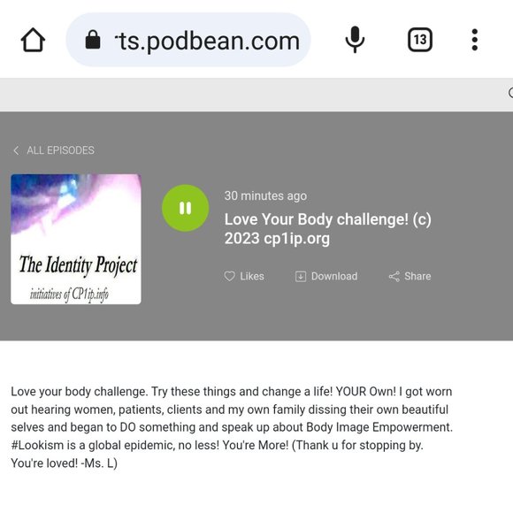 #LoveYourBody Challenge - free podcast - Picture 3 of 3